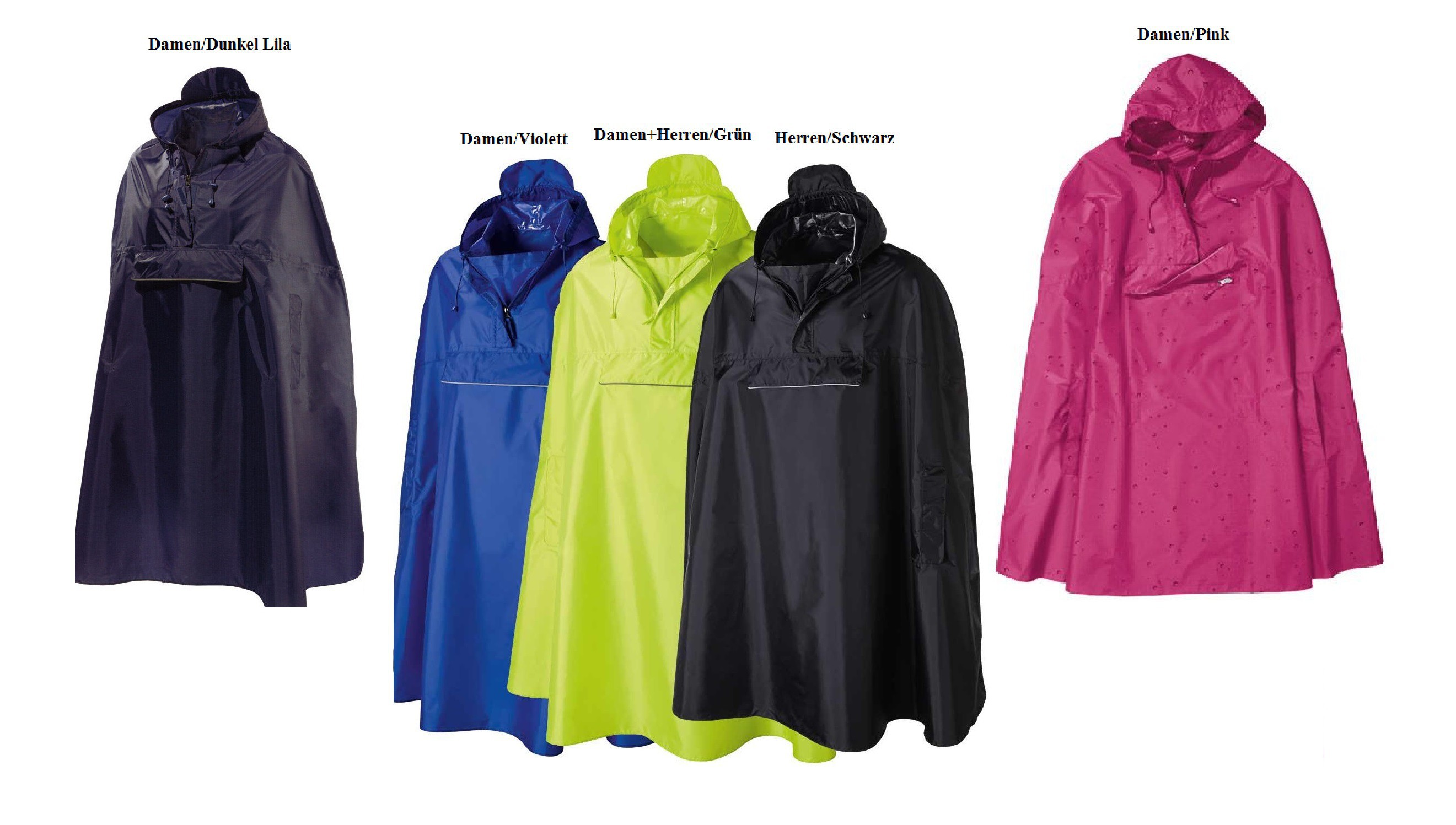 Damen Herren Fahrrad Regencape Regenponcho Regenmantel